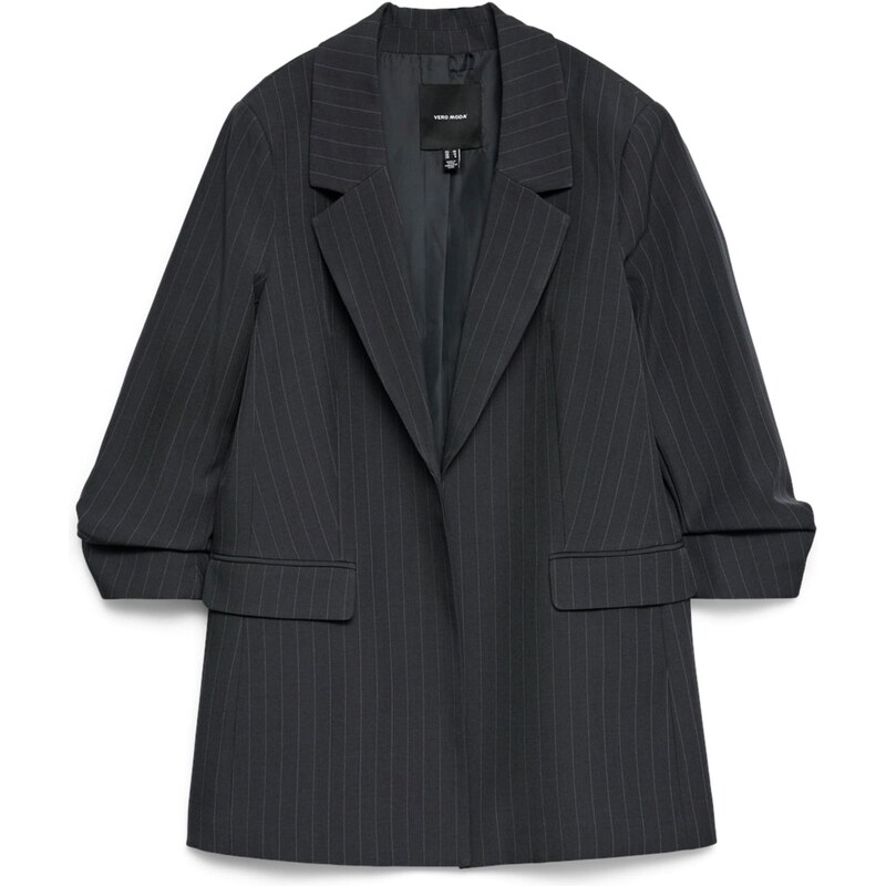 Vero Moda Tall Blazer 'VMGRACE TROIAN' svetlo siva / črna