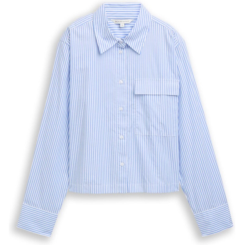 TOM TAILOR DENIM Bluza modra / bela