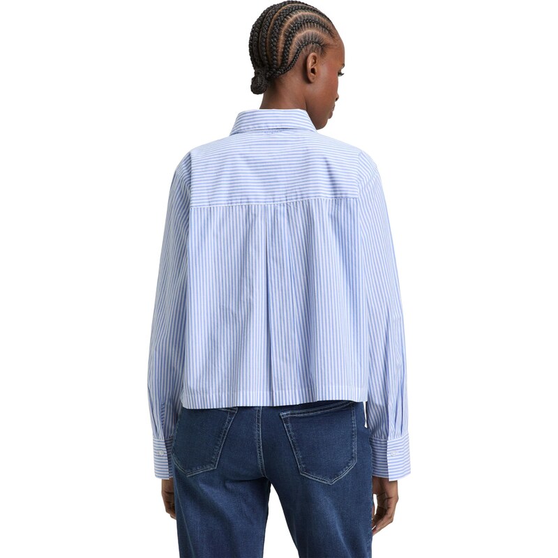 TOM TAILOR DENIM Bluza modra / bela