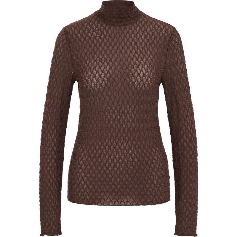 WE Fashion Majica temno rjava