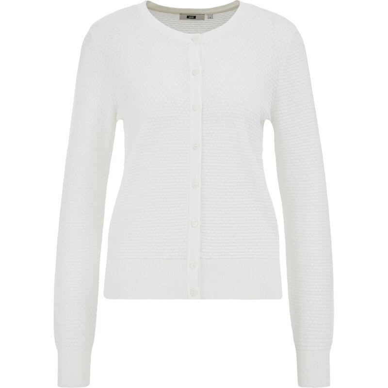 WE Fashion Pletena jopa off-bela