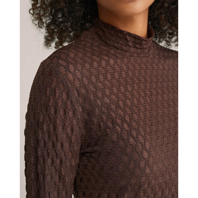 WE Fashion Majica temno rjava