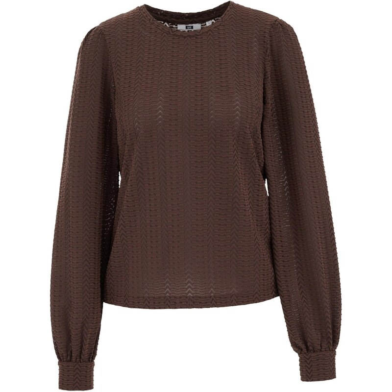 WE Fashion Majica temno rjava