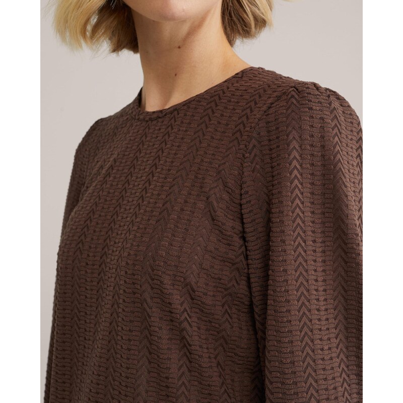 WE Fashion Majica temno rjava