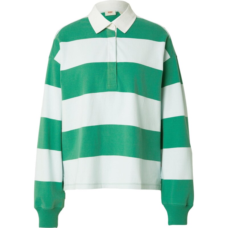 LEVI'S  Majica 'Reenie Rugby Long Sleeve Tee' zelena / pastelno zelena