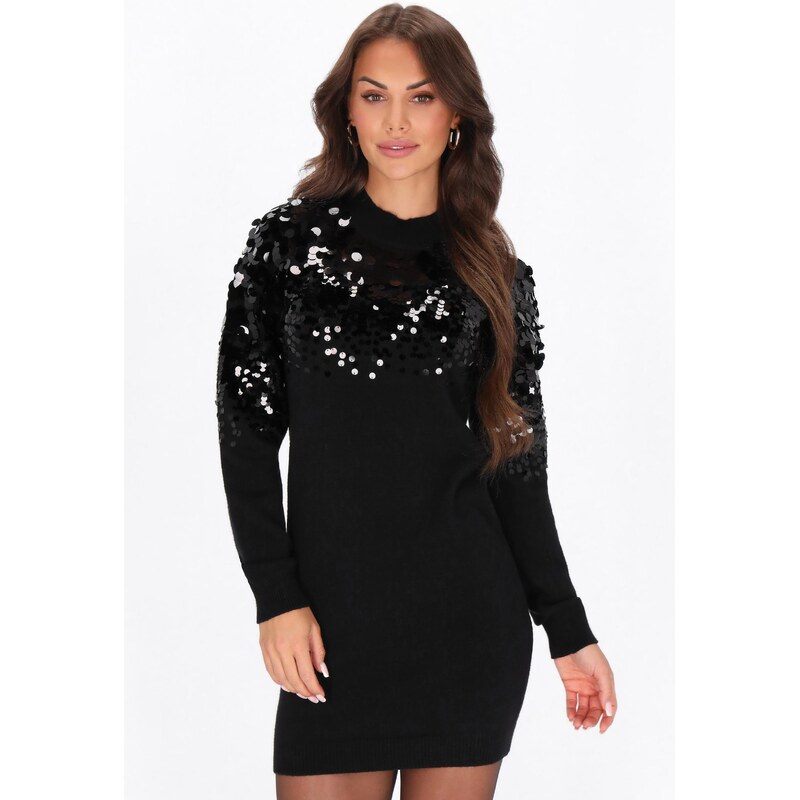 faina Pletena obleka črna