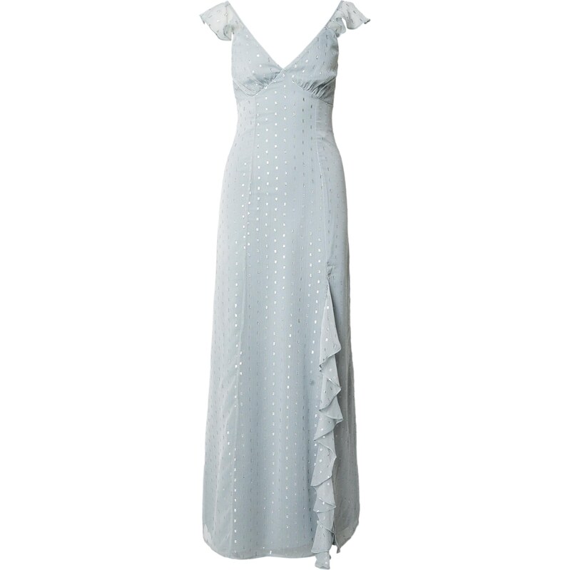 Maya Deluxe Večerna obleka 'Georgette' nebeško modra / srebrna