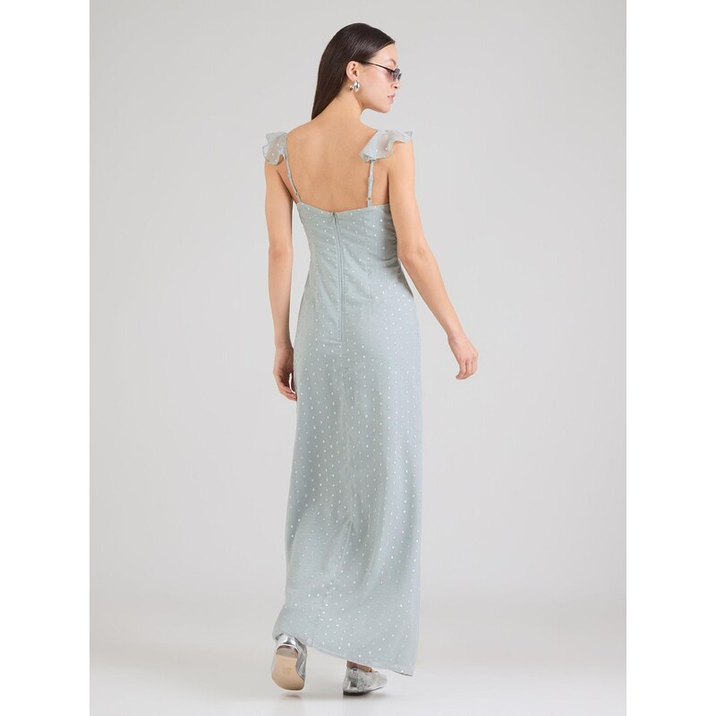 Maya Deluxe Večerna obleka 'Georgette' nebeško modra / srebrna