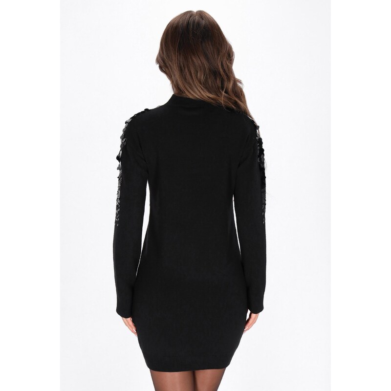 faina Pletena obleka črna