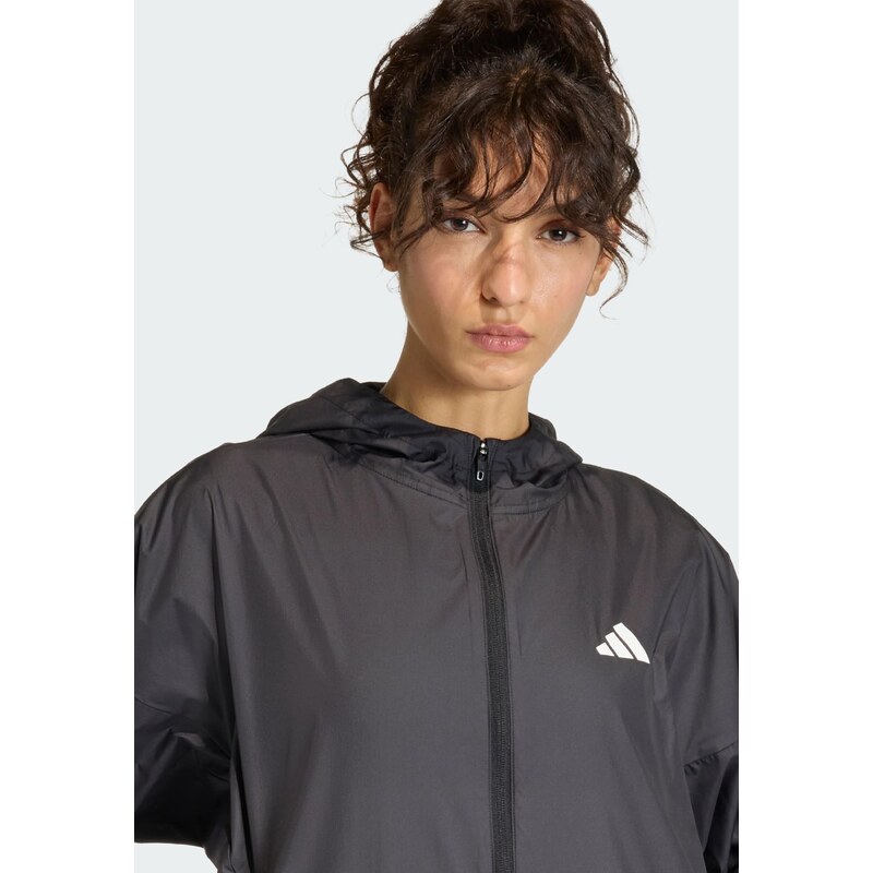 ADIDAS PERFORMANCE Športna jakna 'Hyperglam' črna / bela