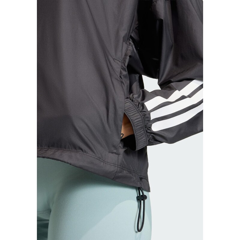 ADIDAS PERFORMANCE Športna jakna 'Hyperglam' črna / bela