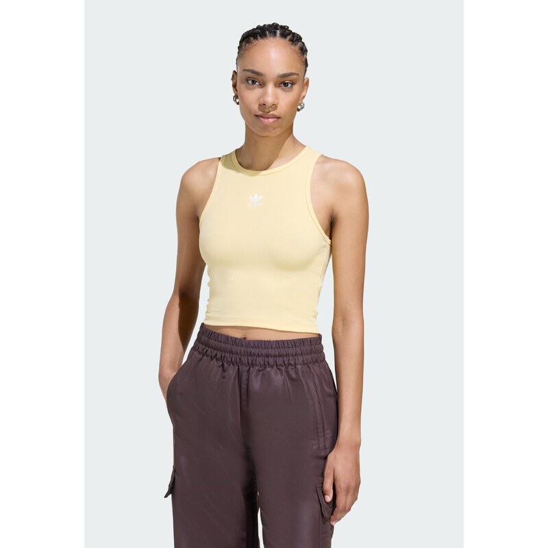 ADIDAS ORIGINALS Top 'Essentials' svetlo rumena / bela