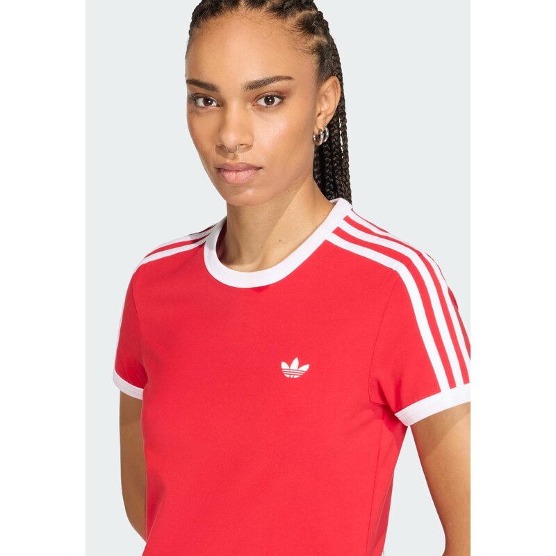 ADIDAS ORIGINALS Obleka '3 STRIPES DRESS' rdeča / bela