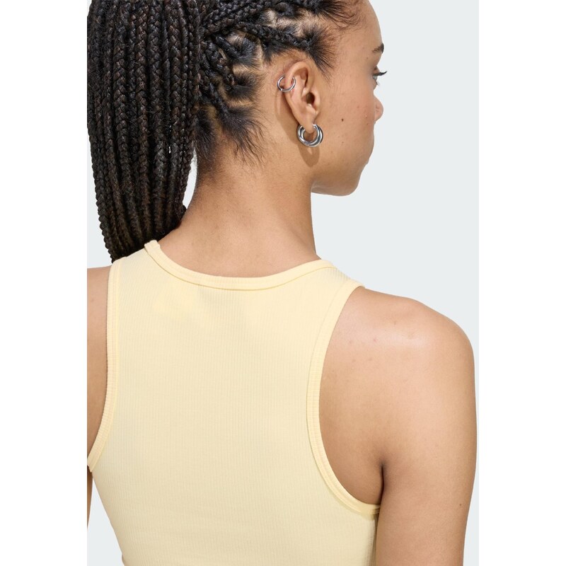 ADIDAS ORIGINALS Top 'Essentials' svetlo rumena / bela