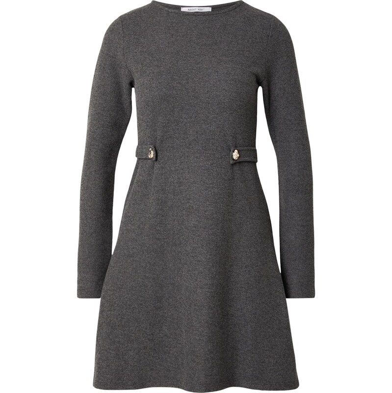 ABOUT YOU Pletena obleka 'Manja' antracit