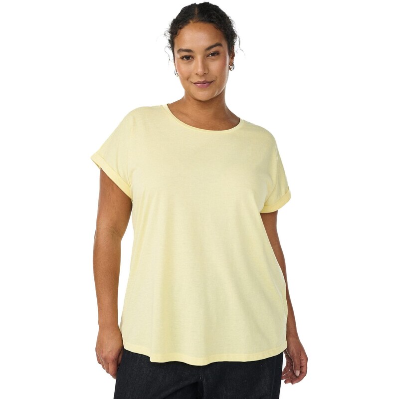 Zizzi Majica 'MKATJA' pastelno rumena