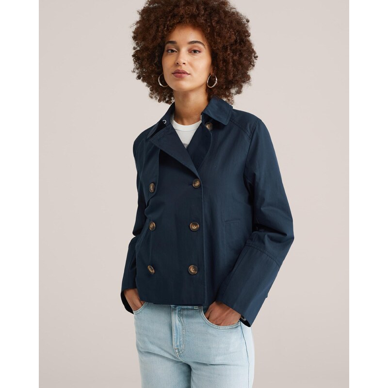 WE Fashion Prehoden plašč mornarska