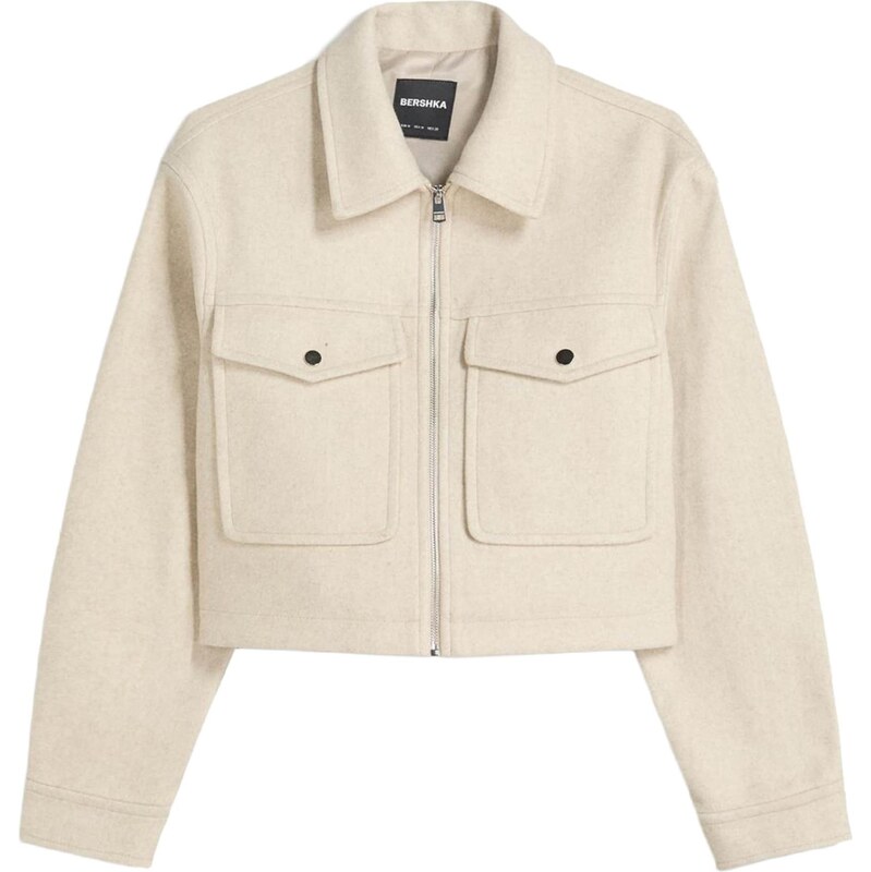 Bershka Zimska jakna pesek