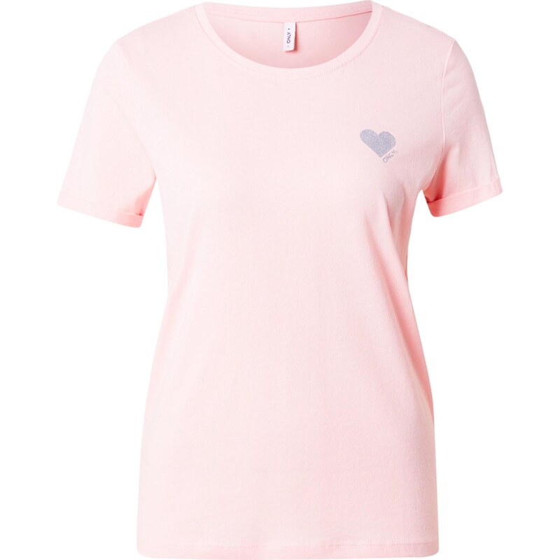 ONLY Majica 'ONLKita' roza / srebrna