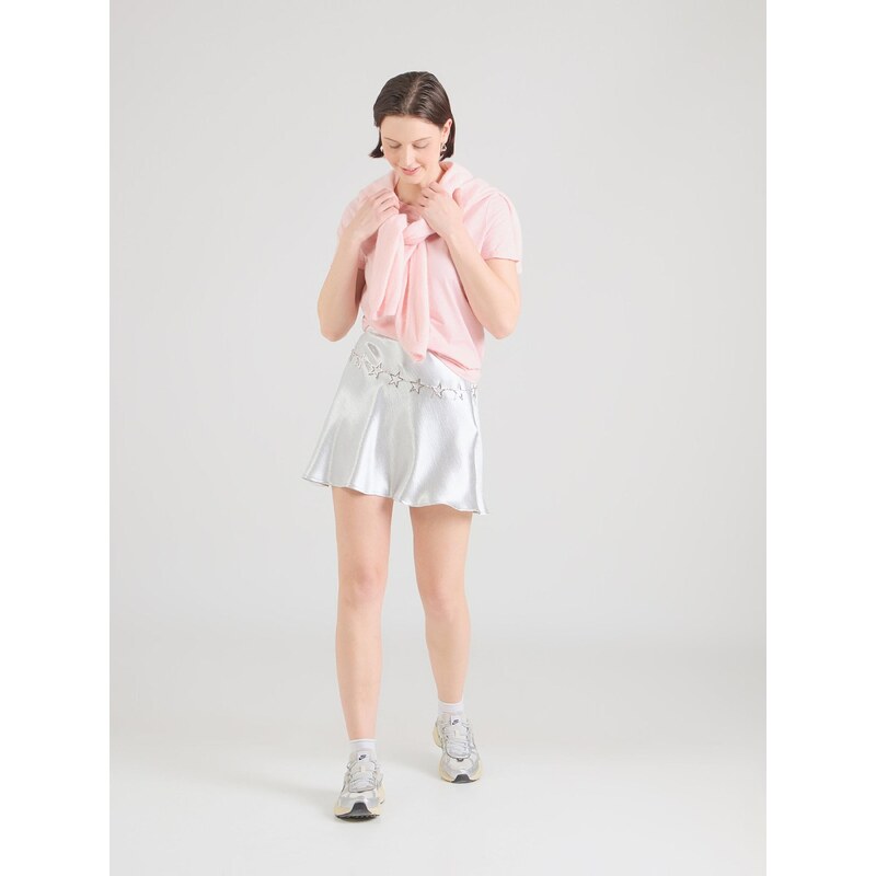 ONLY Majica 'ONLKita' roza / srebrna