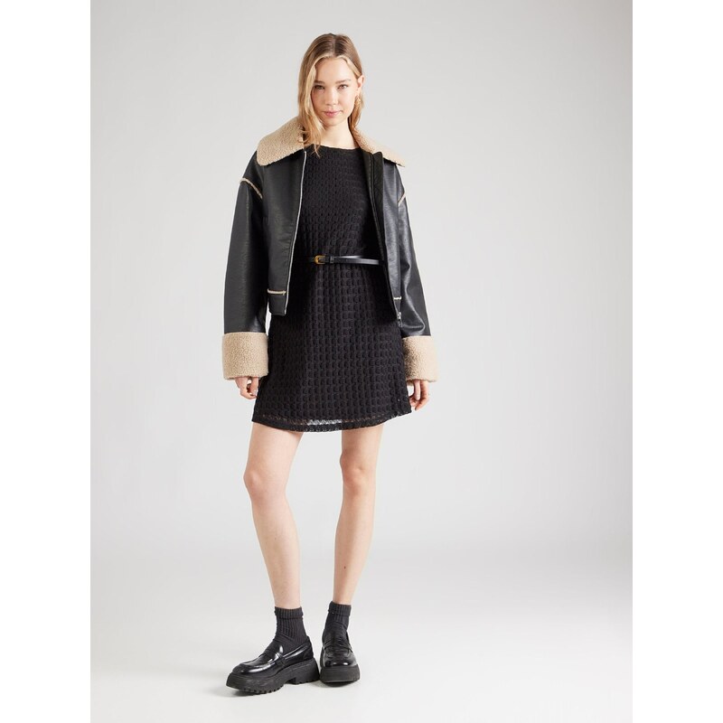 ABOUT YOU Pletena obleka 'Sofia' črna