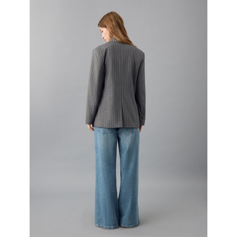 MANGO TEEN Blazer 'Rosep' bež / temno siva