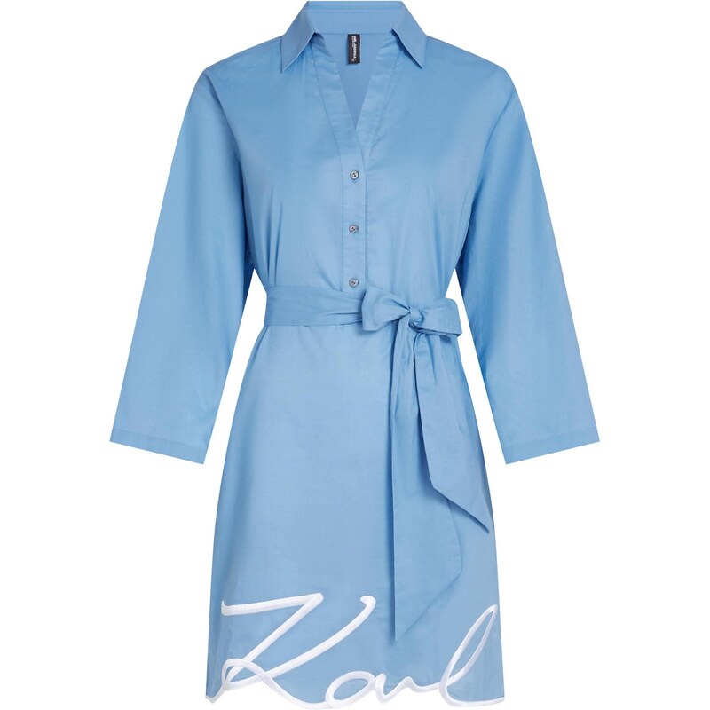 Karl Lagerfeld Obleka za na plažo 'Signature' nebeško modra