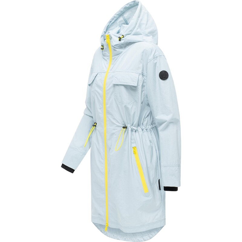 MARIKOO Prehodna jakna 'Trüffelbonbon 16' pastelno modra / temno rumena