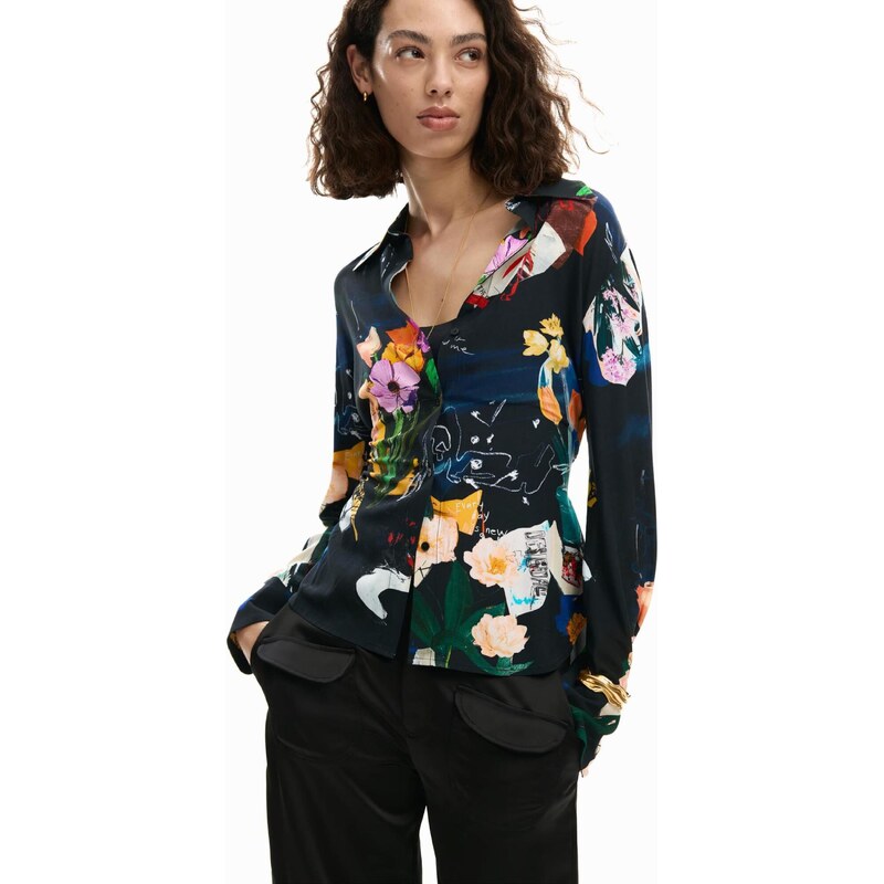 Desigual Majica mešane barve / črna