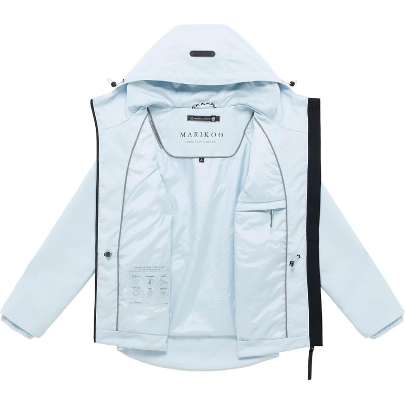 MARIKOO Funkcionalna jakna 'Katzilein 16' svetlo modra / črna
