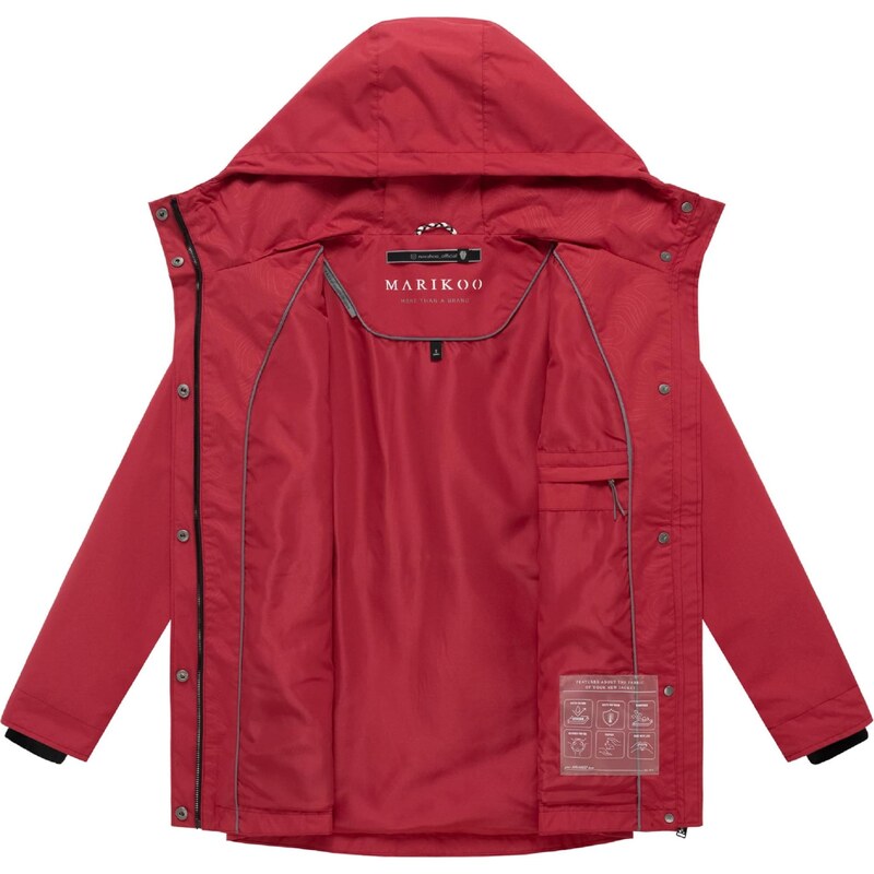 MARIKOO Prehodna jakna 'Bonbonparty 16' rdeča
