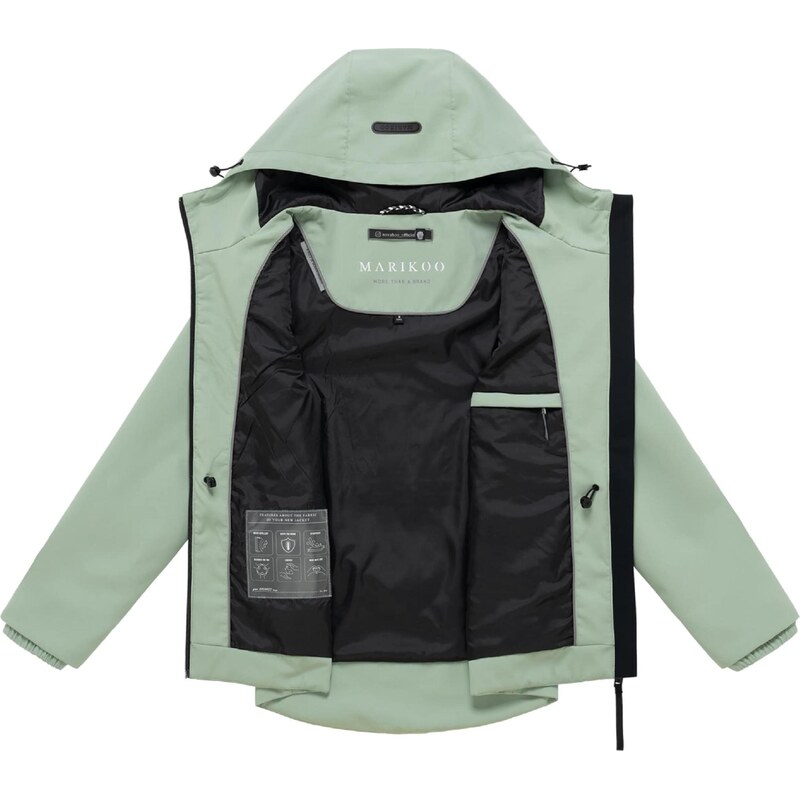 MARIKOO Funkcionalna jakna 'Katzilein 16' pastelno zelena