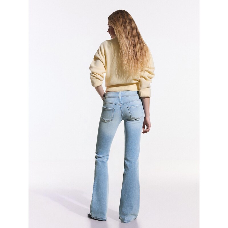 Bershka Kavbojke moder denim