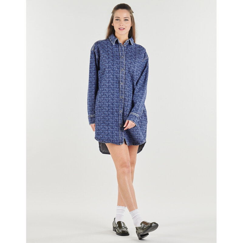 Tommy Jeans Kratke obleke RLX DNM SHIRT DRESS EI6137 EXT Tommy Jeans