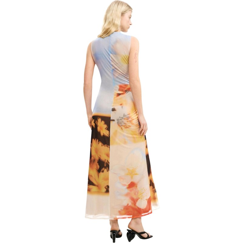 Desigual vzorčasta obleka brez rokavov