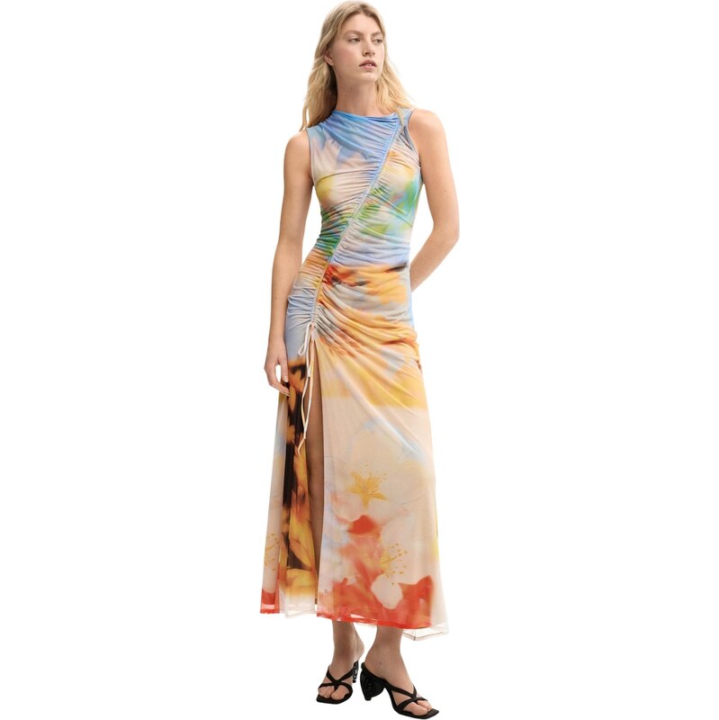 Desigual vzorčasta obleka brez rokavov