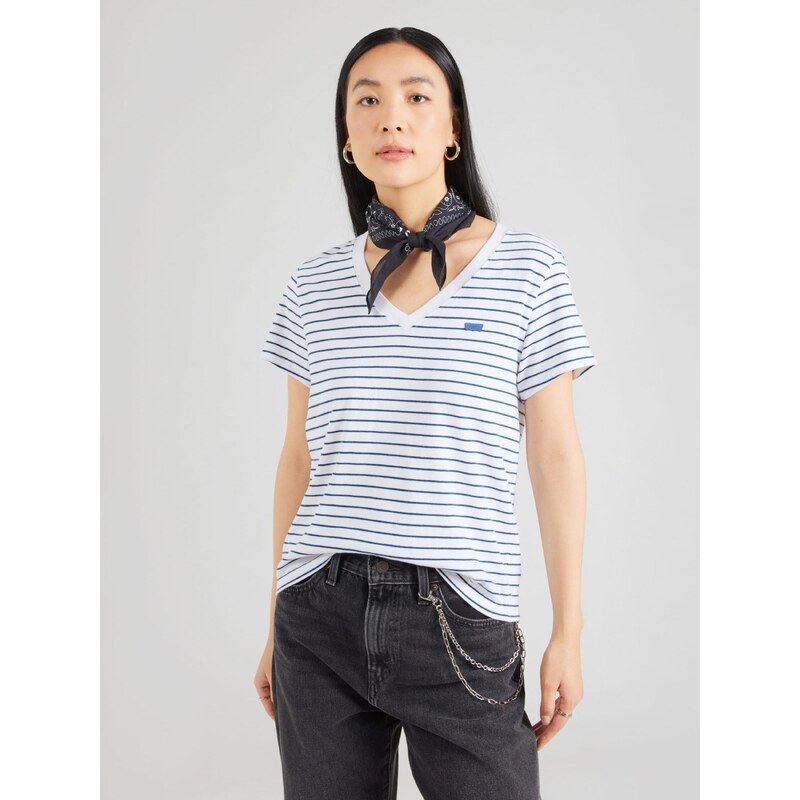LEVI'S  Majica 'Favorite Cotton V-Neck Tee' mornarska / bela