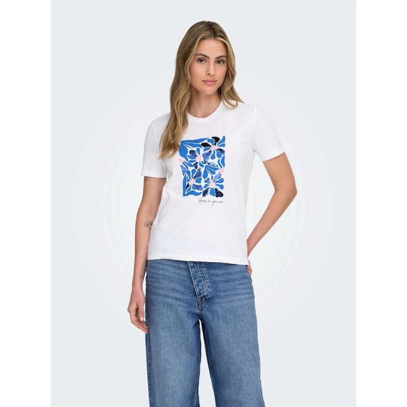 ONLY Majica 'ONLKITA' kraljevo modra / temno modra / rosé / bela