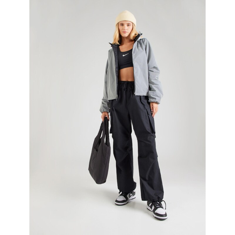 Nike Sportswear Prehodna jakna 'DVN' srebrno-siva / črna