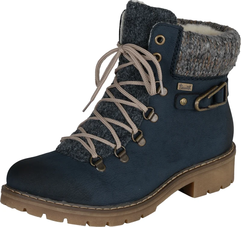 Rieker Gležnarji z vezalkami mornarska / siva / temno siva