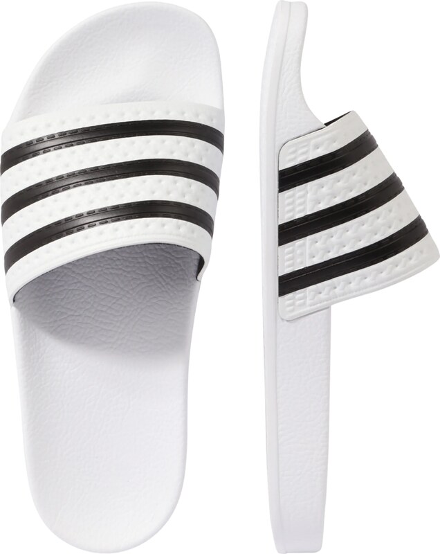 ADIDAS ORIGINALS Nizki natikači 'Adilette' črna / bela