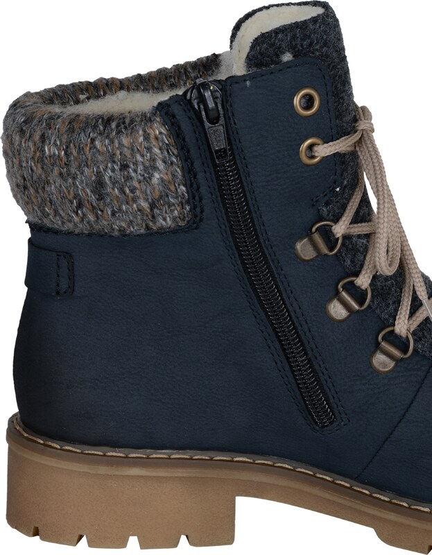 Rieker Gležnarji z vezalkami mornarska / siva / temno siva