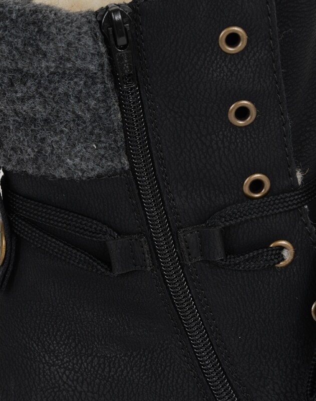 Rieker Gležnarji z vezalkami črna