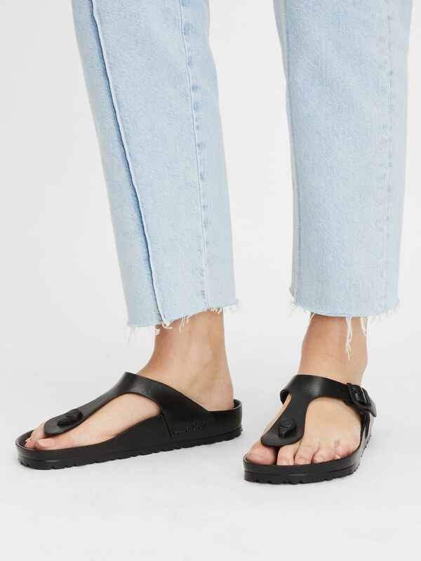 BIRKENSTOCK Japonke 'Gizeh' črna