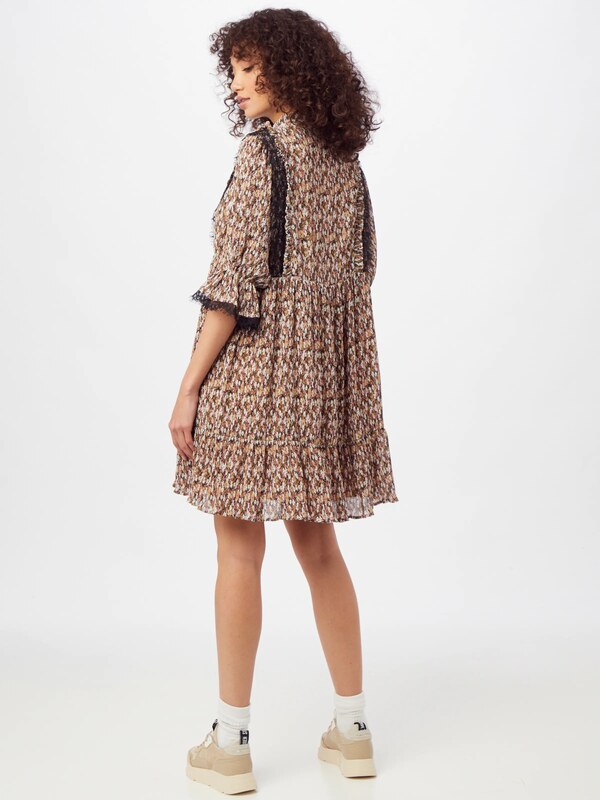 Sofie Schnoor Obleka kamela / rjava / roza / bela