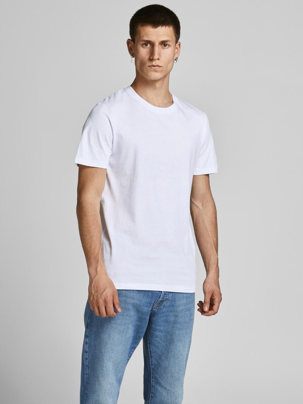JACK & JONES Majica 'Essentials' temno modra / črna / bela