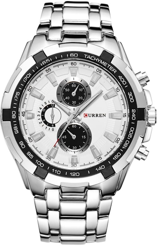 Moška ročna ura Curren Grand Prix Silver/White