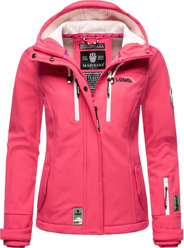 MARIKOO Funkcionalna jakna 'Kleine Zicke' roza / bela