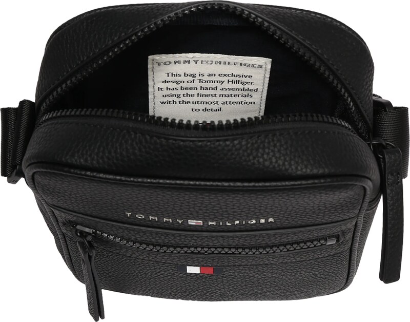 TOMMY HILFIGER Torba za čez ramo 'Essential' rdeča / črna / bela