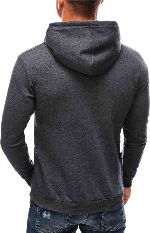 Superfashion Moški pulover B1404-DARK GREY